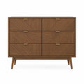Cómoda de Madera con Cajones y Tiradores de Metal 90x75x40 cm