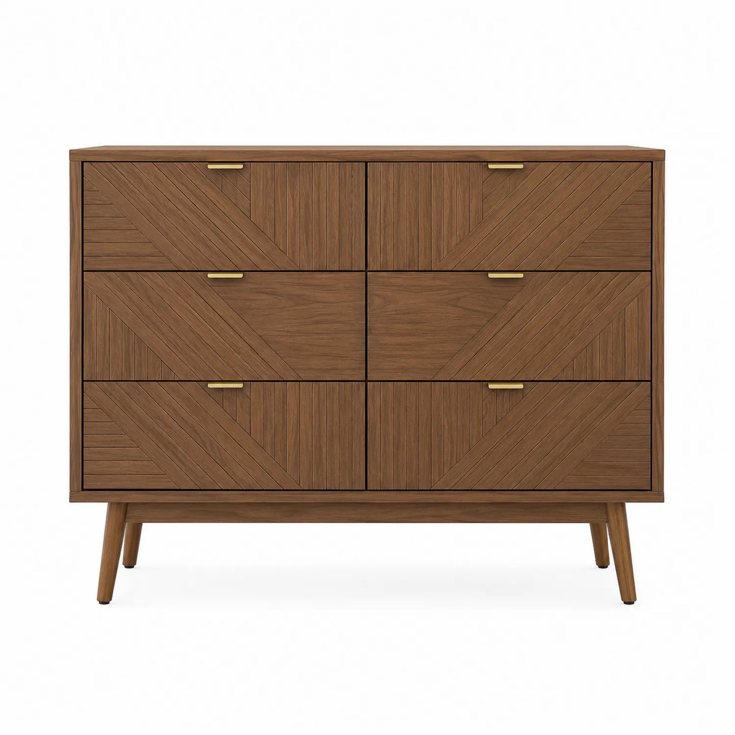 Cómoda de Madera con Cajones y Tiradores de Metal 90x75x40 cm