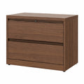 Archivador de dos cajones de madera marrón